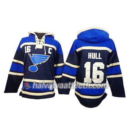 Miesten NHL St. Louis Blues Brett Hull 16 Sininen Sawyer Hooded Sweatshirt Miesten NHL St. Louis Blues Brett Hull 16 Sininen Sawyer Hooded Sweatshirt